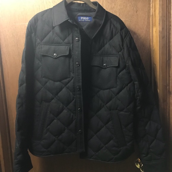 polo ralph lauren quilted shirt jacket